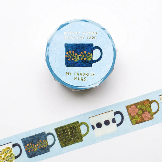 My Favorite Mugs, Foil Stamping Masking Tape by Midori Asano, 20mm×5m