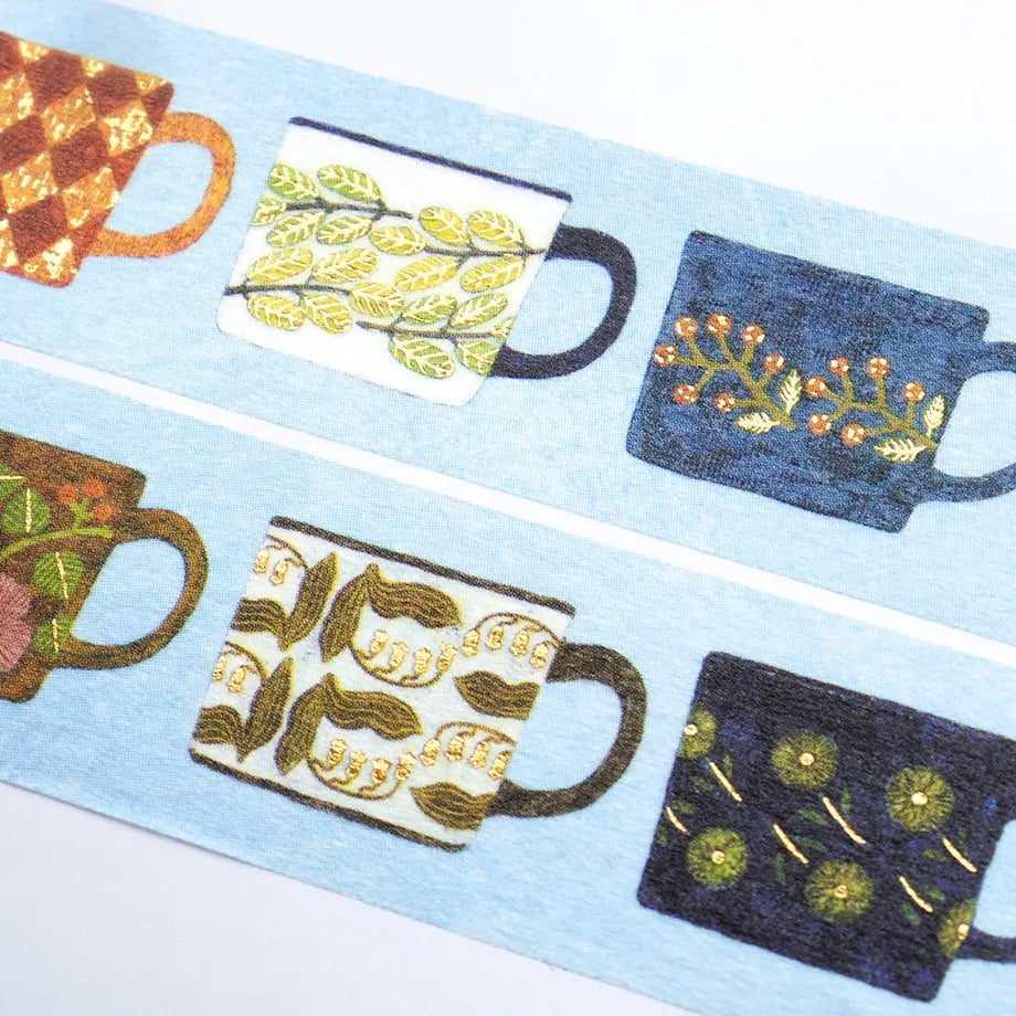 My Favorite Mugs, Foil Stamping Masking Tape by Midori Asano, 20mm×5m