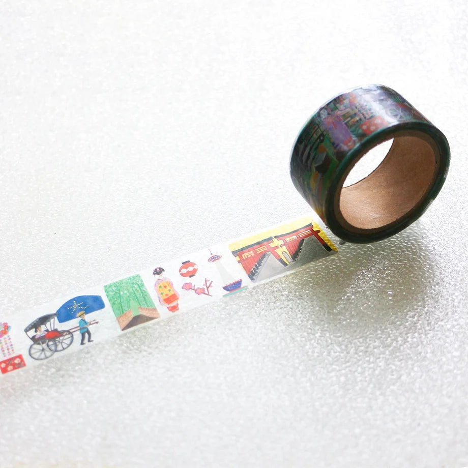 Hyogensha, Kyoto, Okino Ai Clear Masking Tape, 20mm x 8m