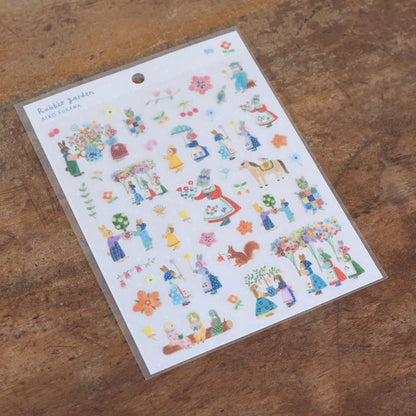Rabbit Garden, Sticker by Aiko Fukawa, Hyogensha cozyca products