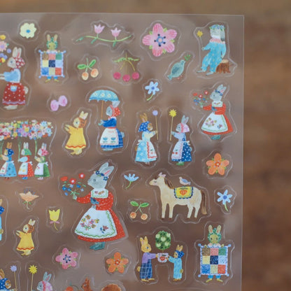 Rabbit Garden, Sticker by Aiko Fukawa, Hyogensha cozyca products