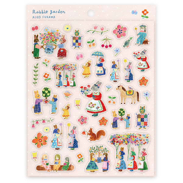 Rabbit Garden, Sticker by Aiko Fukawa, Hyogensha cozyca products