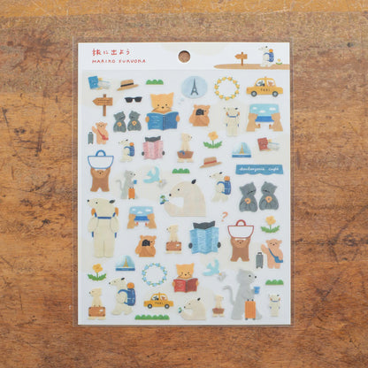 Let's go Travel, Sticker by Mariko Fukuoka, Hyogensha cozyca products