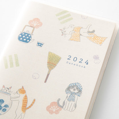 midori, 2024 Pocket Diary, Slim, Cat