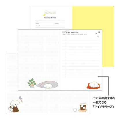 midori, 2025 Pocket Diary, B6, Dog