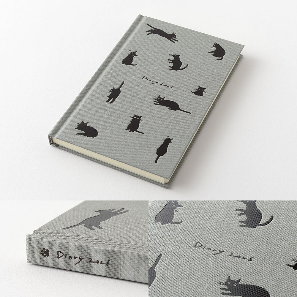 2026 Diary Book Type, Cat Grey, B6 Variant