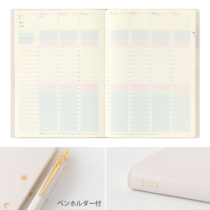 2026 Gradation Diary Day Length, B6, Ivory