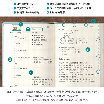 2026 hibino, A6, Blue Green Color