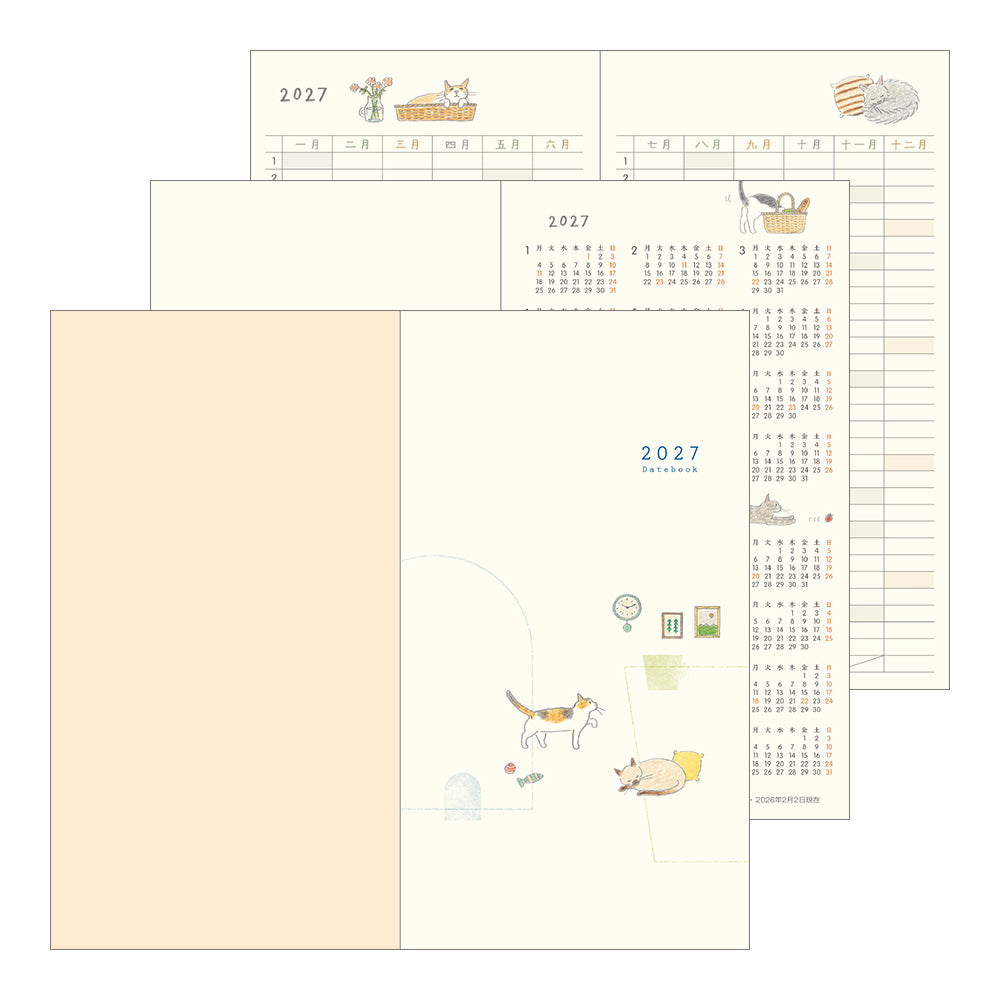 [Pre-Order] 2027 Pocket Diary, Cat, Slim