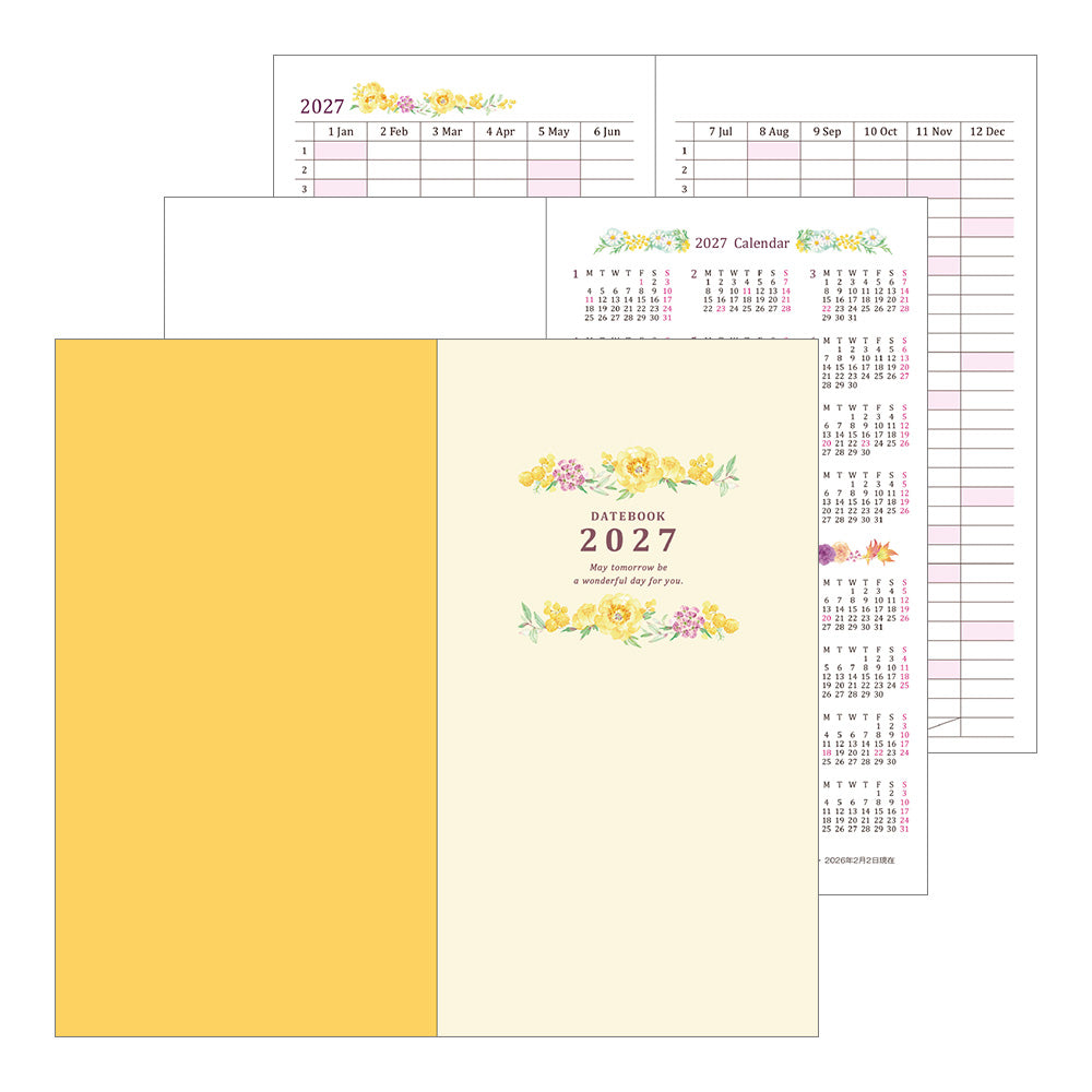 [Pre-Order] 2027 Pocket Diary, Flower, Slim