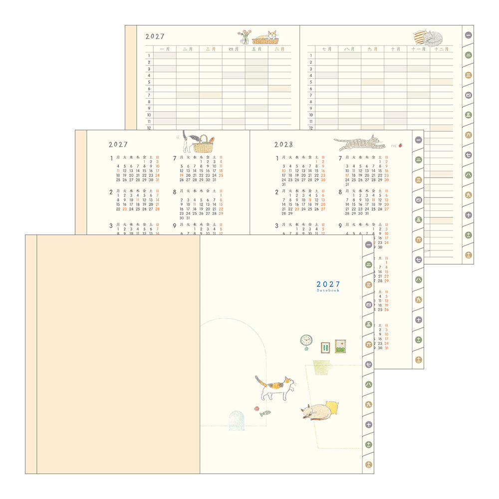 [Pre-Order] 2027 Pocket Diary, Cat, A6