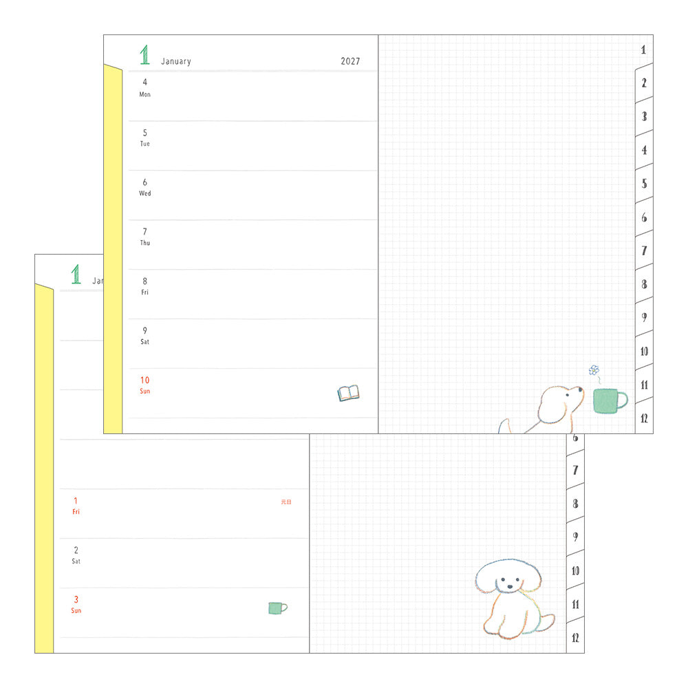 [Pre-Order] 2027 Pocket Diary, Dog, B6