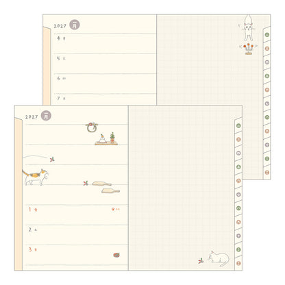 [Pre-Order] 2027 Pocket Diary, Cat, B6