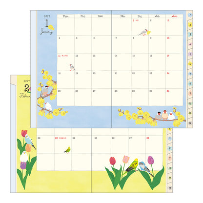 [Pre-Order] 2027 Pocket Diary, Bird, B6