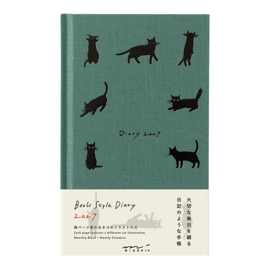 [Pre-Order] 2027 Diary Book Type, Cat Green, B6 Variant