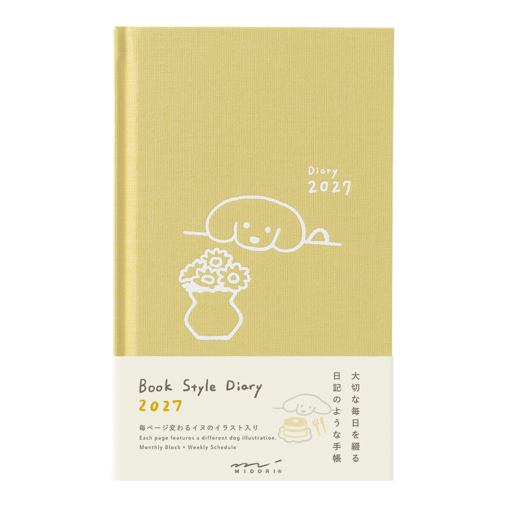 [Pre-Order] 2027 Diary Book Type, Dog Yellow, B6 Variant