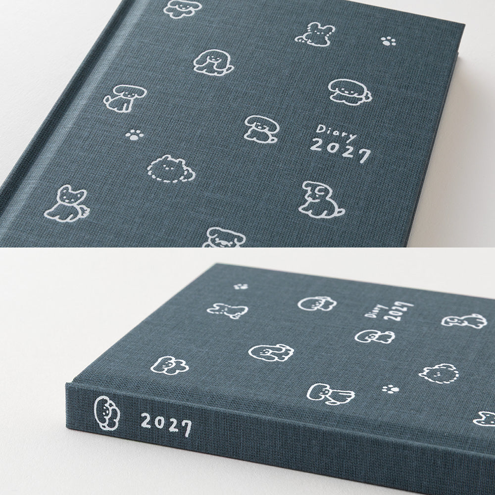 [Pre-Order] 2027 Diary Book Type, Dog Navy, B6 Variant