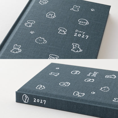[Pre-Order] 2027 Diary Book Type, Dog Navy, B6 Variant