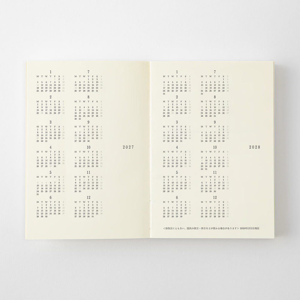 [Pre-Order] MD Notebook Diary 2027, A7