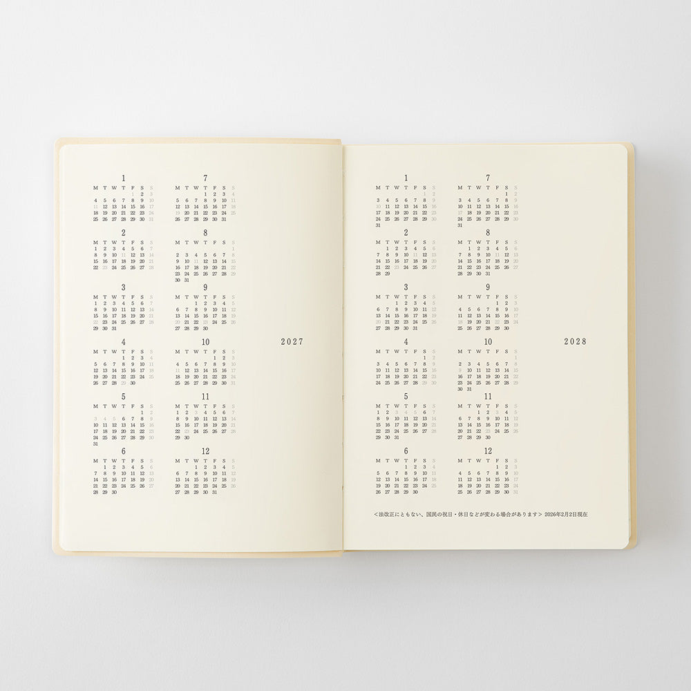 [Pre-Order] MD Notebook Diary 2027, A6 1-Day-1-Page