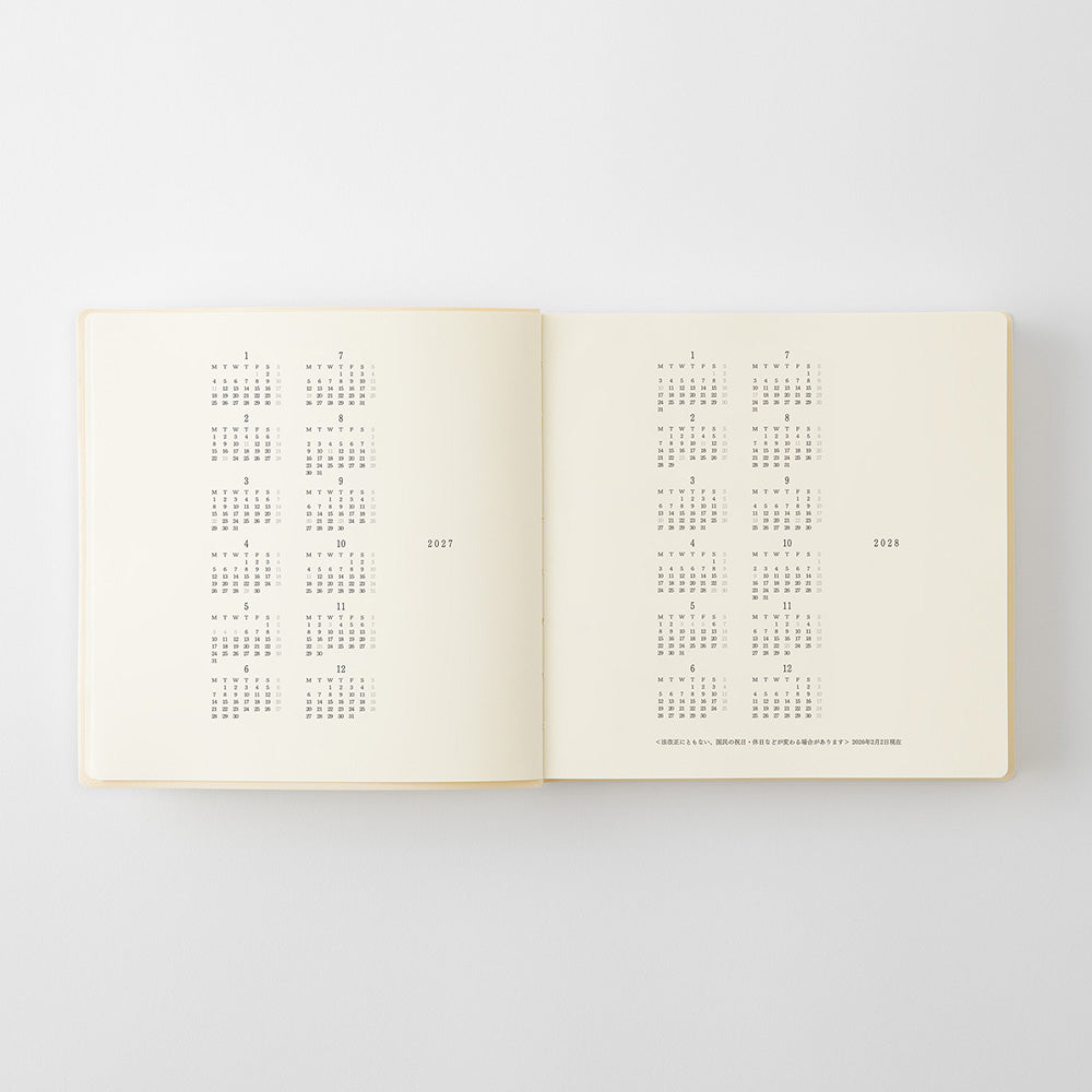 [Pre-Order] MD Notebook Diary 2027, A5 Square, 1-Day-1-Page
