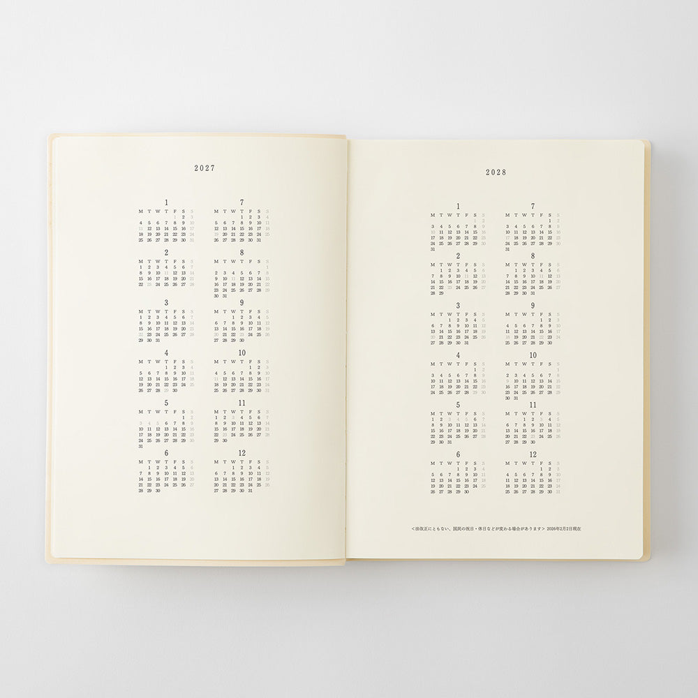 [Pre-Order] MD Notebook Diary 2027, A5 1-Day-1-Page