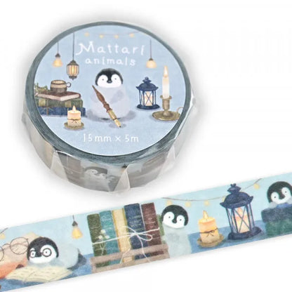 Penguin, Mattari Animals, Washi Masking Tape 15mm x 5m