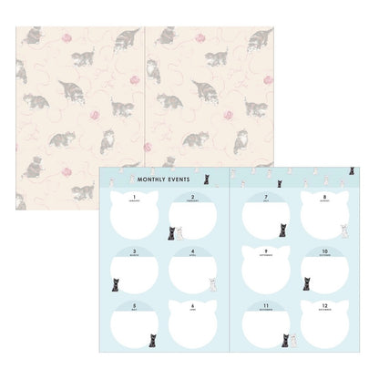 Paul & Joe 2026 手帳｜貓與毛線｜左邊週間｜B6