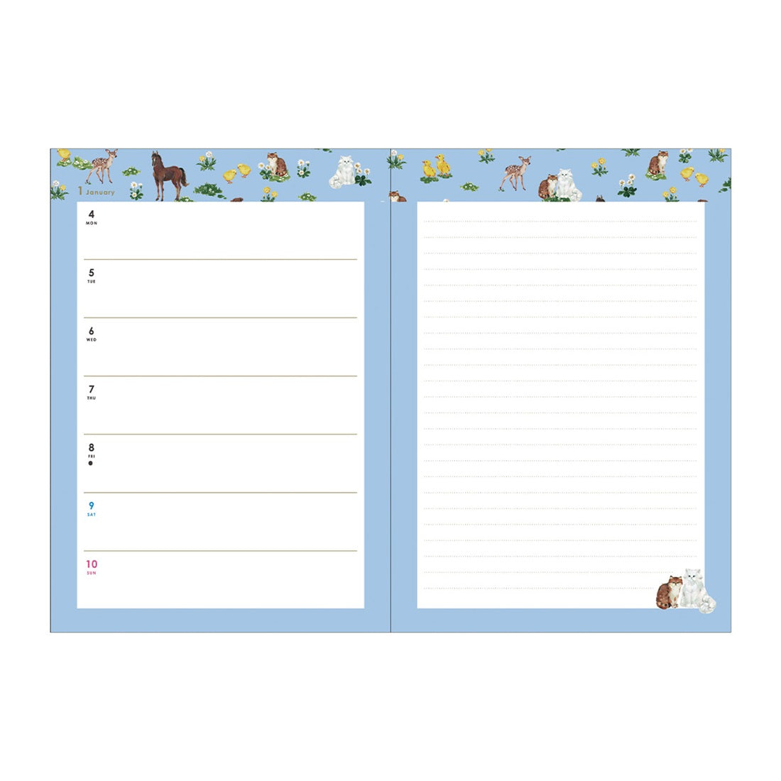 Paul & Joe 2027 planner, NOUNETTE Polkadot, Weekly Left, B6