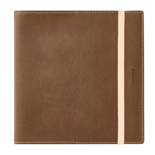 Brown, funlog planner 2027 PU Sewing Cover, Weekly Block, Square 148