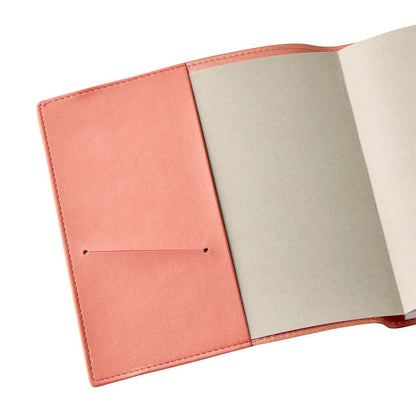 Salmon Pink, funlog planner 2027 PU Sewing Cover, Weekly Block, Square 148