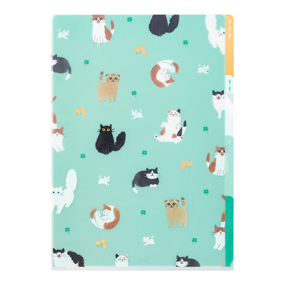 Cats A, A4, 3 Pockets Clear Folder