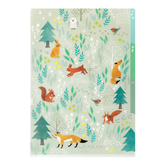 Nordic Animals, A4, 3 Pockets Clear Folder