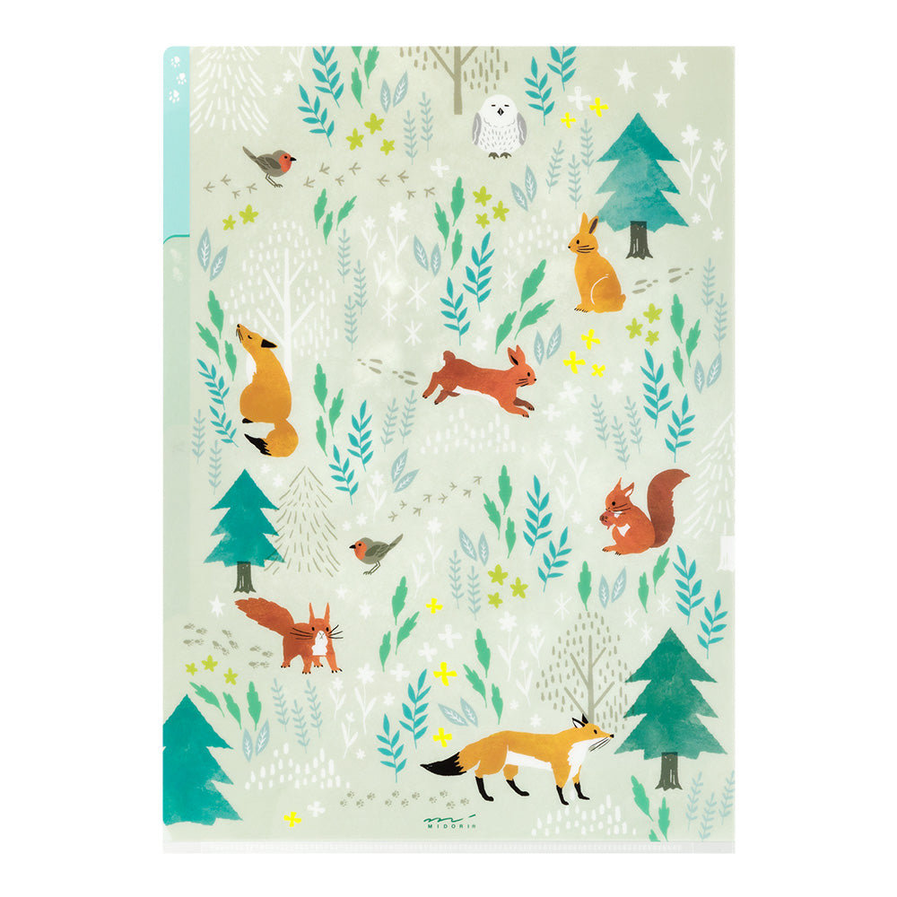 Nordic Animals, A4, 3 Pockets Clear Folder