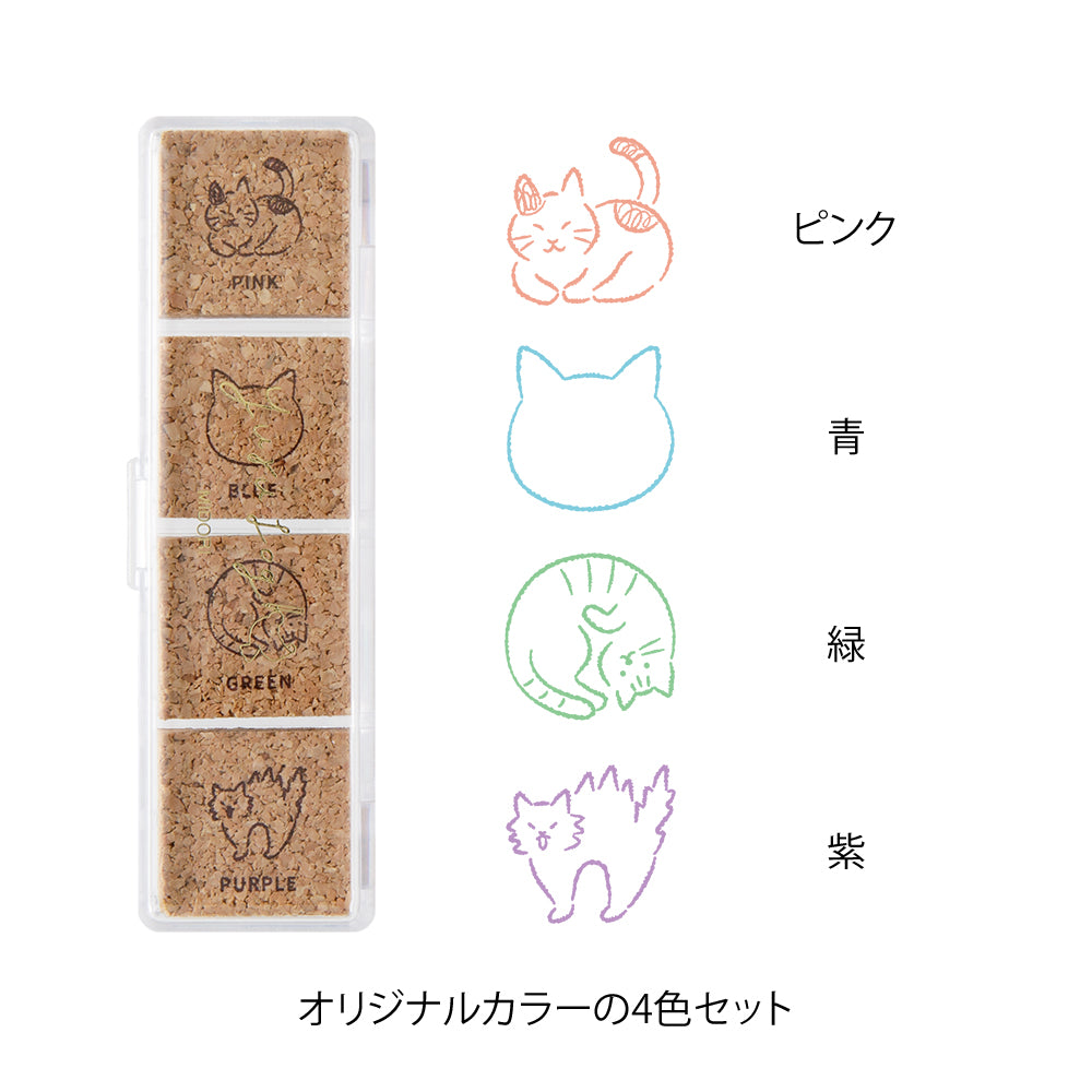 Cat, Yuru Log Pre-inked Stamp