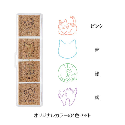 Cat, Yuru Log Pre-inked Stamp