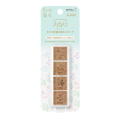 Forest Scenery, Yuru Log Pre-inked Stamp
