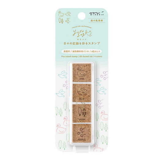 Forest Scenery, Yuru Log Pre-inked Stamp