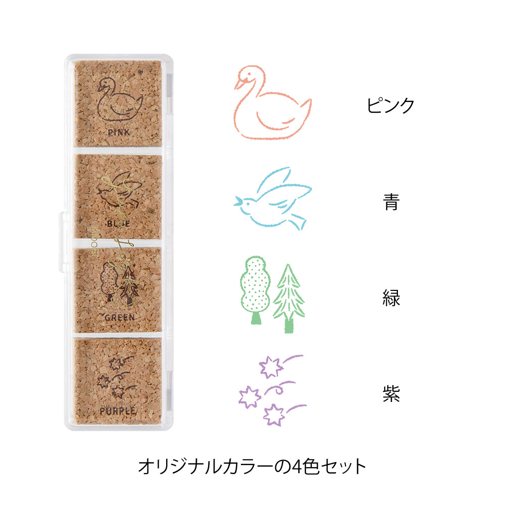 Forest Scenery, Yuru Log Pre-inked Stamp