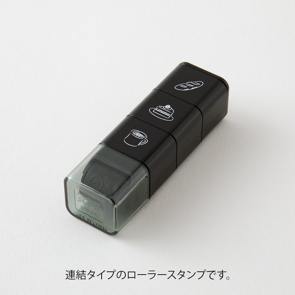 咖啡店｜手繪浸透滾輪印章