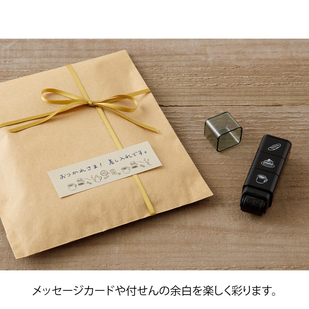 咖啡店｜手繪浸透滾輪印章