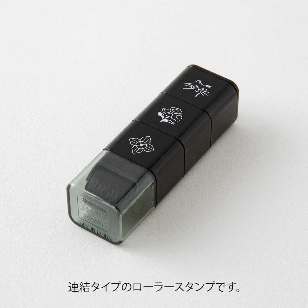 貓和風景｜手繪浸透滾輪印章