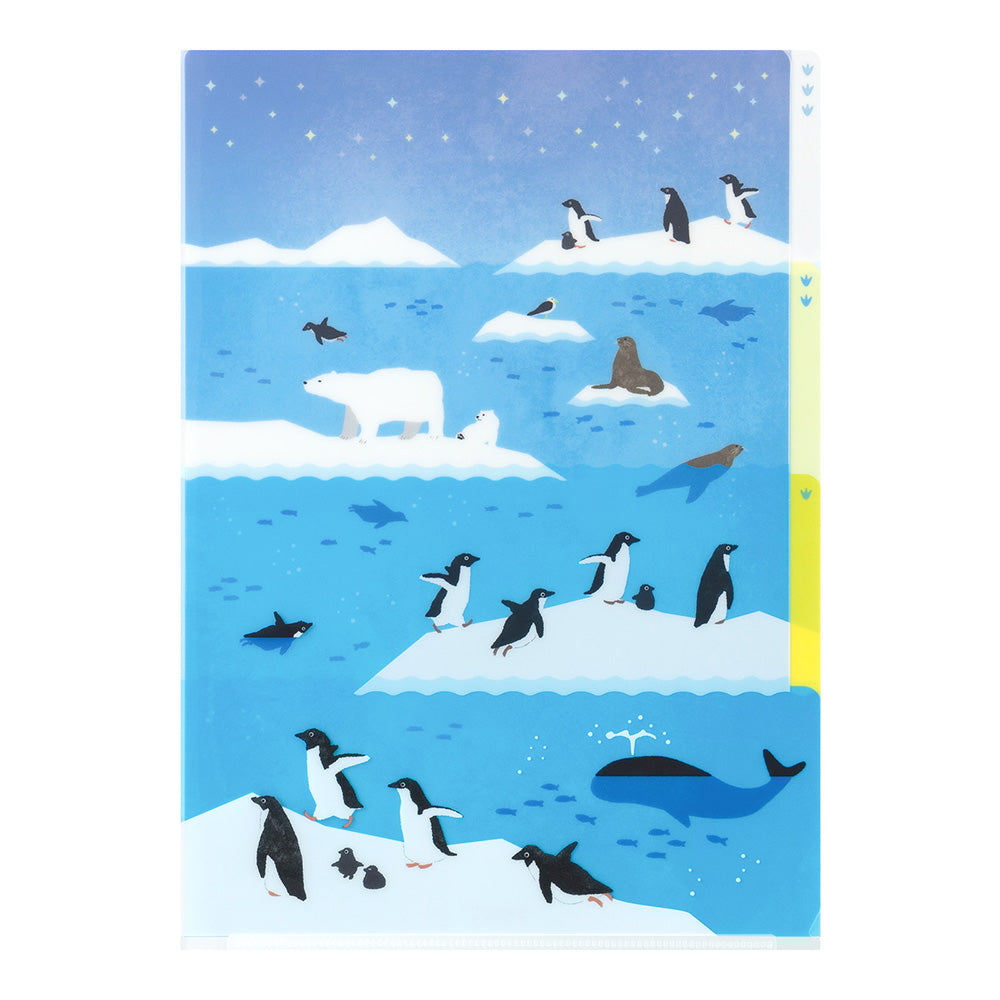 Sea Creatures, A4, 3 Pockets Clear Folder