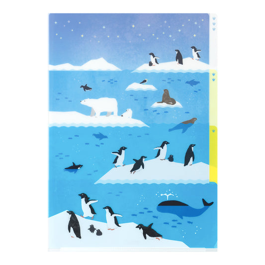 Sea Creatures, A4, 3 Pockets Clear Folder