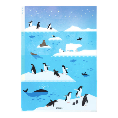 Sea Creatures, A4, 3 Pockets Clear Folder