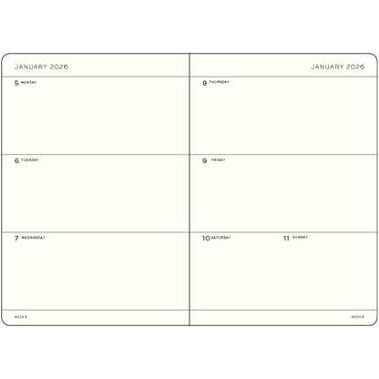 Weekly Planner 2026, Medium (A5), Rising Sun Hardcover
