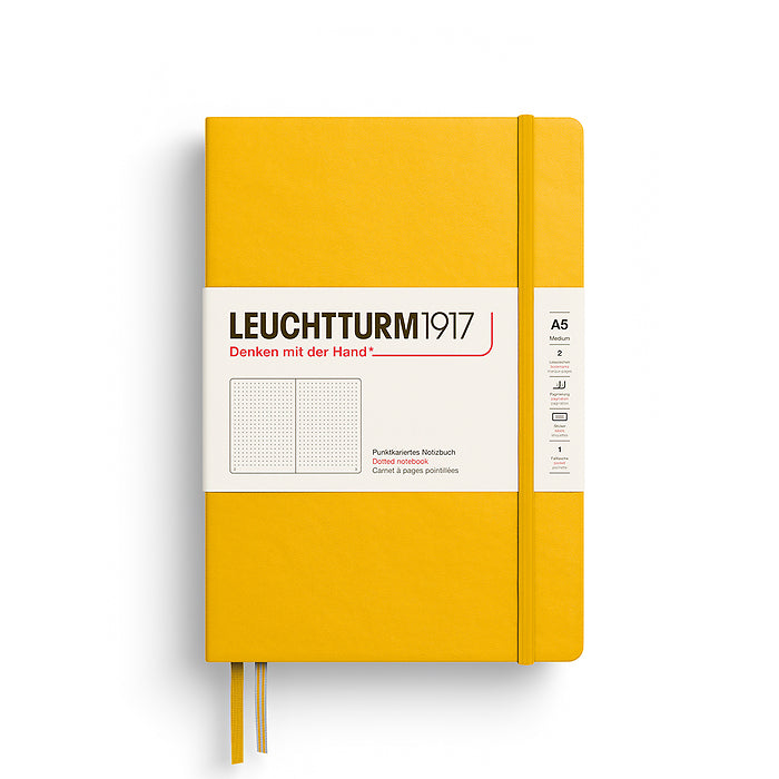 LEUCHTTURM1917, Dotted A5 (Medium) Hardcover, Sunflower Colour, Notebook Classic
