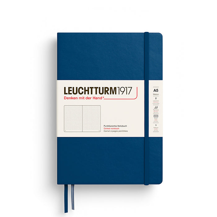 LEUCHTTURM1917, Dotted A5 (Medium) Hardcover, Indigo Colour, Notebook Classic