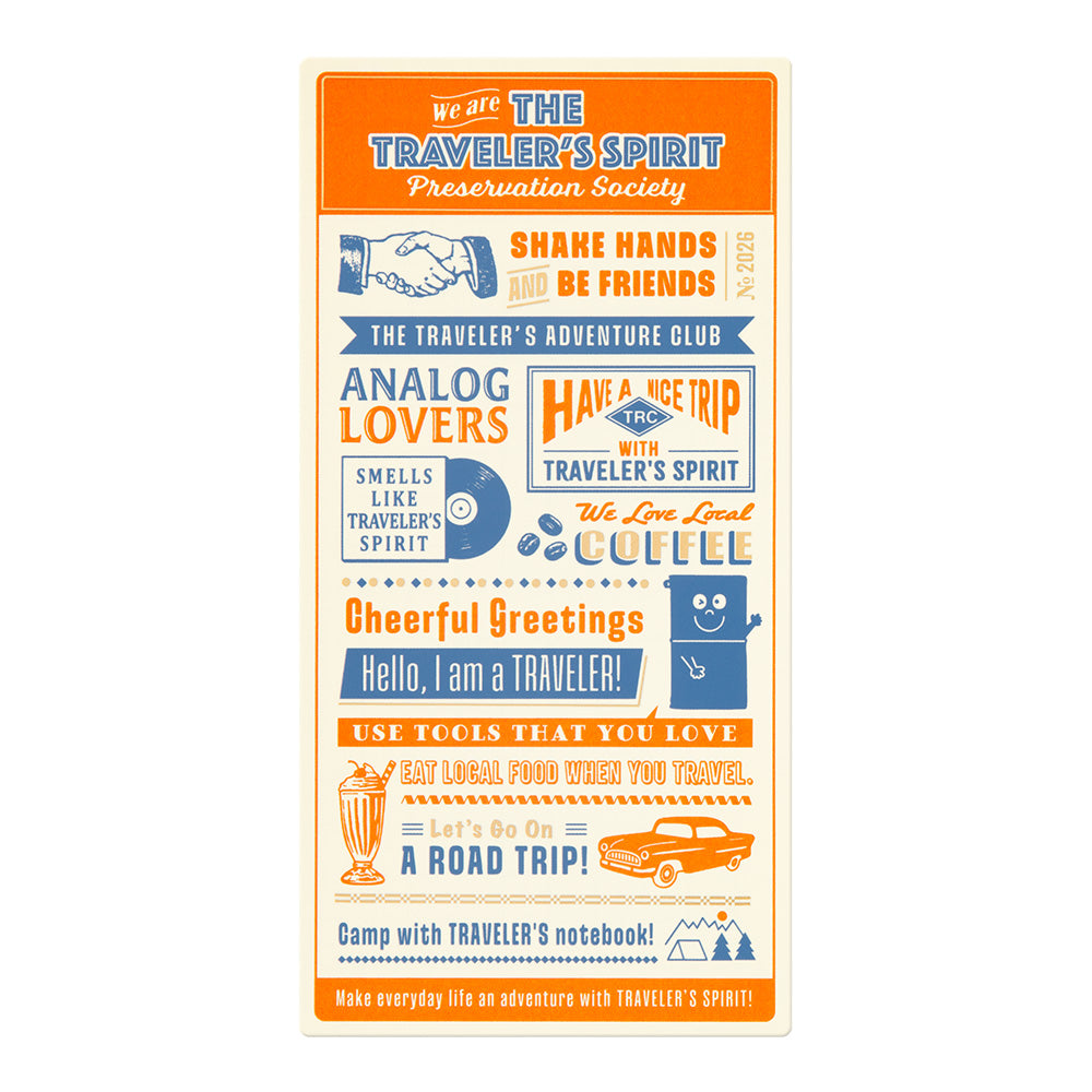 TRAVELER'S notebook, Plastic Sheet 2026, Regular Size