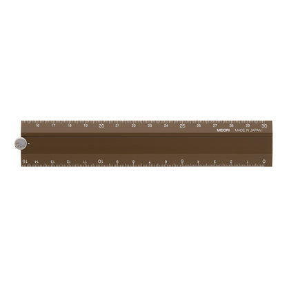 Brown Aluminium Multi Ruler 30cm